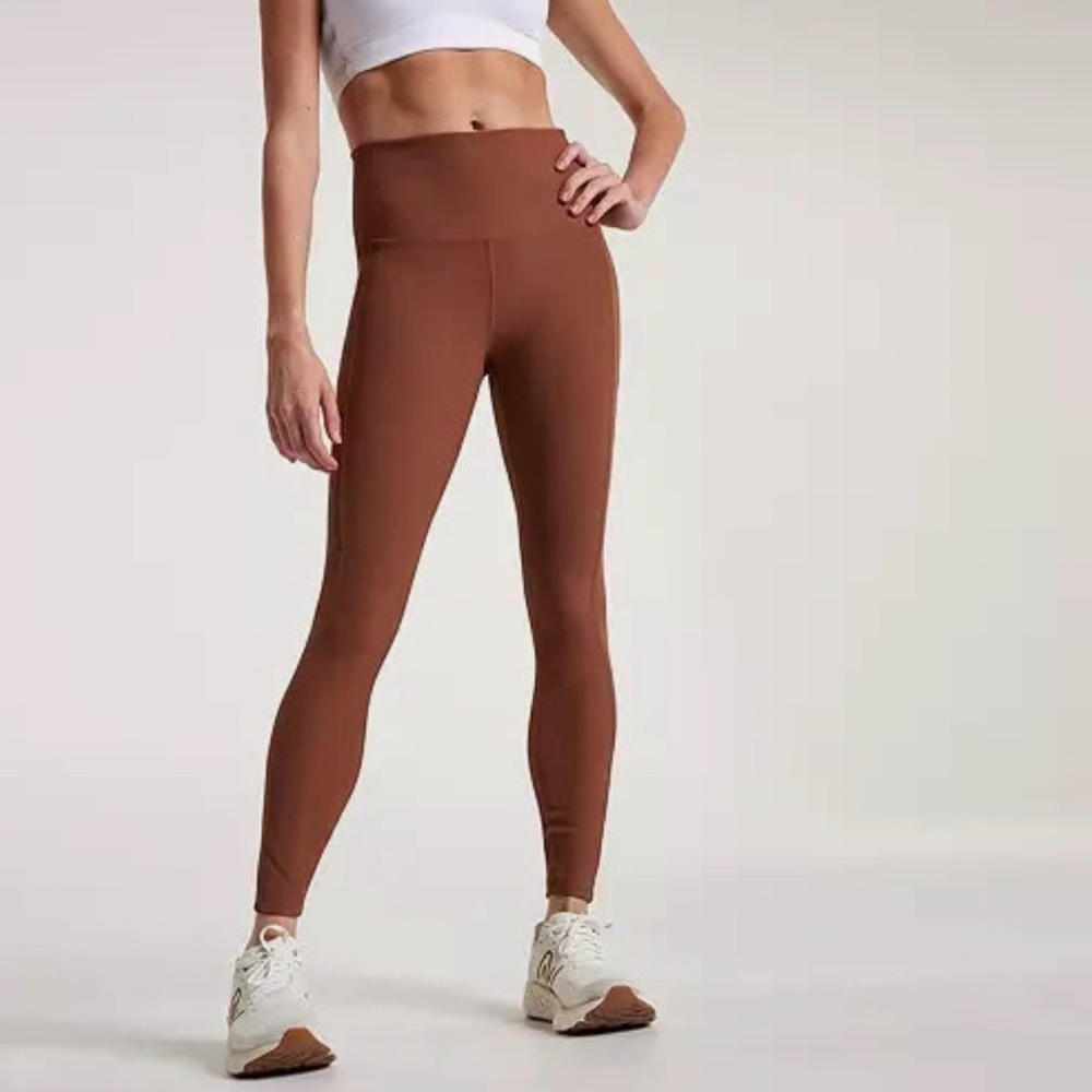CALIA by Carrie Underwood wax14206 High Rise Rust Brown Legging athletic‎